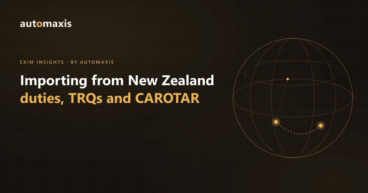 CBIC's 8,546-line concession table, wine and kiwi fine print, Manuka MPI certificates and the DGFT TRQ flow — what importers must get right.